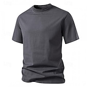 economico Magliette casual da uomo-Per uomo Maglietta Camicia a Maniche Corte Manica Corta Girocollo Estate Semplice Moda Designer Essenziale Classico Vacanza Streetwear Uscire Nero Bianco Grigio chiaro Maglietta Top per Uomo