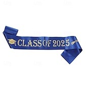 economico Decorazione di Laurea-stola di laurea unisex, fascia di laurea semplice, stola d&#039;onore per studenti, fascia in lamina d&#039;oro con tessuto glitterato della classe del 2025, stola d&#039;onore per cerimonia di laurea