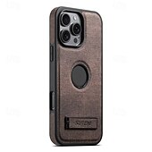 Недорогие Чехлы для iPhone-телефон Кейс для Назначение iPhone 16 Про Макс Плюс Айфон 15 Про Макс Плюс iPhone 14 13 12 Pro Max Plus Кейс на заднюю панель со стендом Магнитный Поддержка беспроводной зарядки Ретро ТПУ ПК Кожа PU