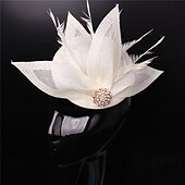 ieftine Pălării Party-Palarie Material Bumbac Oficial Nuntă Zi de Naștere Elegant Cu Pene Diadema Articole Pentru Cap