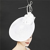 levne Fascinátory-Vlasové ozdoby Umělý len Svatební Večerní oslava Elegantní Svatba S Květiny Přílba Pokrývky Hlavy