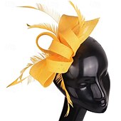 preiswerte Faszinator-Kopfstück Leinenoptik Federn Hochzeit Abendgesellschaft Elegant Hochzeit Mit Feder Kopfschmuck Kopfbedeckung