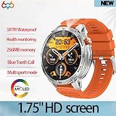 levne Chytré hodinky-696 K69 Chytré hodinky 1.75 inch Inteligentní hodinky Bluetooth Záznamník hovorů Měřič spánku Monitor srdečního tepu Kompatibilní s Android iOS Dámské Muži Hands free hovory Záznamník zpráv IPX-0