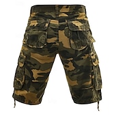 baratos Clássico-Homens Bermuda Cargo Shorts camuflados Calção Shorts de verão Bolso multi Bolso com aba camuflagem Côr Camuflagem Conforto Vestível Comprimento do joelho Ao ar livre Esporte Diário Moda Casual