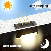 Недорогие Уличные светильники-5 шт. наружный солнечный светильник для террасы, балкона, двора, ступеней, садовой дорожки, ограждения, освещение для свадьбы, фестиваля, вечеринки, кемпинга, теплый белый цветной свет