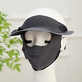abordables chauffage et refroidissement-Masque de protection solaire intégral d&#039;été, masque de protection UV respirant avec bord enduit noir pour usage extérieur