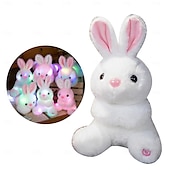 お買い得  イースターライト-1 個のかわいい光るぬいぐるみウサギイースターパーティーギフトお祭りの雰囲気の装飾人形