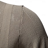 preiswerte Herren Elite Polo-Herren Polo Strick-Polopullover Formell Arbeit Möwenhalsband Kurzarm Einfarbig Stripe-Trim Streifen Sommer Frühling Marineblau Khaki Armeegrün Polo