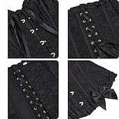economico corsetto-Rococò Completo Mascherata Corsetto Overbust Cosplay Controllo della Pancia Push-Up Jacquard Jacquard Costume Per donna Reale Mascherata Feste Carnevale di Venezia Adulti Corsetto
