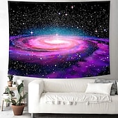 billige Planet Tapestry-Blacklight Hengevev Gløde i Mørket Gløde Fest UV Reaktiv Planetunivers Trippy Tåkelandskap Hengevev Veggkunst Mural Stue Soverom