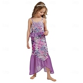 cheap Girls&#039; Costumes-The Little Mermaid Little Mermaid Princess Mermaid Dress Theme Party Costume Cosplay Movie Cosplay for Girls&#039; Kid&#039;s Carnival Masquerade Party Holiday