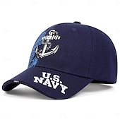preiswerte Baseballkappe für Herren-Herren Baseballkappe Sonnenhut Trucker-Kappe Schwarz Dunkelmarine Baumwolle / Polyester-Mischung Bestickt Mode Lässig Täglich Buchstabe Anker Verstellbar Sonnenschutz Atmungsaktiv