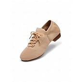 preiswerte Tanzschuhe zum Üben-Rosa Strick-Tanzschuhe für Damen mit Schnürung und niedrigem Absatz – bequeme Freizeit- und Ballsaalschuhe