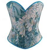 tanie gorset-Rokoko Gorset na biust Bal maskowy Gorset na biust Cosplay Żakard Wyszczuplenie brzucha Push Up Żakard Strój na bal maskowy Damskie Królewski Bal maskowy Impreza Karnawał w Wenecji Dla dorosłych
