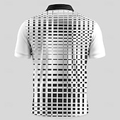 levne Pánské geometrické polo-Pánské Geometrické tvary Çizgi Polokošile na zip Krátký rukáv Polo tričko Košile s límečkem Obchodní příležitostné Obchod Oblečení na atletiku Noste do práce Denní nošení 3D tisk Léto Vodní modr