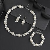economico Parure di gioielli-Set di orecchini 1 Set Lega 1 Bracciale Orecchini Collana Per donna Lusso Parure di gioielli Per Festival