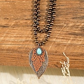 abordables Colliers et pendentifs-Femmes Collier ancien Rue Feuille Colliers