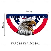 abordables Drapeaux et banderoles de jardin-Drapeau festif américain du 4 juillet 3 x 1,5 ft drapeau en fanion non plissé Drapeau en polyester pour décorations de vacances en extérieur Accroche patriotique pour le jour du souvenir