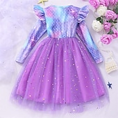 economico Vestiti casual-Bambino Da ragazza Vestito Farfalla Coniglietto Manica lunga Esterno Informale Di tendenza stile sveglio Poliestere Al ginocchio Abito casual Abito linea A Estate 4 anni + Rosa Viola Arancione