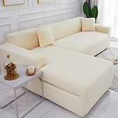cheap Sofa Cover-Elastic Jacquard Fabric Sofa Cover Stretch Couch Cover Sectional L Shape Sofa Slipcover Corner Case for Living Room 1/2/3/4 Seat