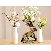 ieftine Lumini decorative-lumină de Paște lampă de iepure sculptată 3d pădure animale decor artă fermă din lemn decor de masă decor cabină decor creșă decor munte pentru dormitor sufragerie perfect pentru Paște (iepure)