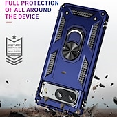 זול תיק טלפון אחר-טלפון מגן עבור גוגל Pixel 9 Pro Pixel 9 Pro XL Pixel 8 Pro Pixel 8 פיקסל 9 Pixel 7 Pixel 7 Pro Pixel 6 Pixel 6 Pro כיסוי אחורי מחזיק טבעת מגנטי עמיד בזעזועים רטרו TPU PC