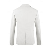 cheap Beach Suits-Men&#039;s Beach Wedding Linen Suits White Beige Lightweight Casual Solid Colored Standard Fit 2 Piece Single Breasted One-button
