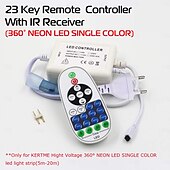 זול רצועות נורות LED-360 רצועת LED ניאון עם אפליקציית bluetooth תזמון סינכרון מוזיקה 10-132 רגל גמיש/עמיד למים/לד חבל אור שלט רחוק 23 מפתחות מתאים לבית/גן/בניין קישוט DIY decoration ac220v