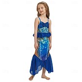 cheap Girls&#039; Costumes-The Little Mermaid Little Mermaid Princess Mermaid Dress Theme Party Costume Cosplay Movie Cosplay for Girls&#039; Kid&#039;s Carnival Masquerade Party Holiday