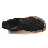 billiga Vardagssneakers-barfota vardagssneakers för män - modern svart, andningsbar mesh, komfortsula - lämplig för dagligt bruk och lätta sporter