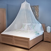 preiswerte Betthimmel &amp; Vorhänge-Bett-Baldachin Baumwolle Loft solid Kinder zusammenklappbare runde Hoop durchsichtige Moskito-Netz Mädchen Bett-Baldachin