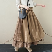 cheap Bottoms-Retro Vintage Medieval Skirt Women&#039;s Masquerade Casual Daily Adults&#039; Skirt