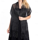 abordables enveloppes d&#039;invité de mariage-Écharpe Femme Élégant Sans manches Polyester Boléros de Mariage Avec Couleur unie Pour Soirée Printemps &amp; Été