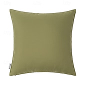 cheap Outdoor Pillow &amp; Covers-Solid Color Pillowcase Outdoor Waterproof Technology Pillowcase Coated Outdoor Garden Sofa Cushion Modern Simple 1pc