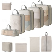 economico deposito bagagli e viaggi-Cubi di imballaggio a compressione per riporre i bagagli da viaggio e salvaspazio per l&#039;organizzatore dello zaino, set da 10 pezzi per dispositivi digitali, articoli da toeletta, trucco, vestiti,
