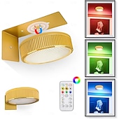 cheap Puck Lights-LED Wireless Picture Light, 20 RGB Color Magnetic Lights, Adjustable Timer Led Picture Frame Art Display Light, Wireless Gallery Display Wall Photo Light