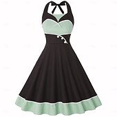 cheap Dresses-1950s Vintage Inspired Midi Dress A-Line Women&#039;s Adults&#039; Spring &amp; Summer