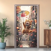 billiga Dörröverdrag-Rolig djur dansande dörrdekorationer dörröverdrag dörrgobeläng dörrgardin dekoration bakgrund inomhus/utomhus dörrbanner för främre dörr bondgård