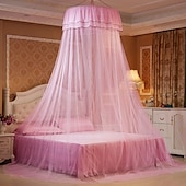 baratos Dossel e Cortinas de Cama-Canopy de cama para crianças com luzes canopy de duas camadas para cama tenda de berço de bebê para o quarto rede mosquiteiro para meninas e meninos