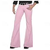 cheap Bottoms-Mens Bell Bottom Jeans Pants 70s Disco Outfits for Men Vintage Flared Jeans