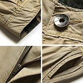billiga Klassisk-Herr Cargo-shorts Shorts Sommarshorts Flera fickor Slät Komfort Bärbar Knelängd Utomhus Sport Dagligen Mode Ledigt Svart Blå