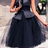 cheap Dresses-Retro Vintage 1950s Petticoat Hoop Skirt Under Skirt Tulle Skirt A-Line Women&#039;s Masquerade Party Evening Wear Cocktail Party Tea Party Adults&#039; Skirt