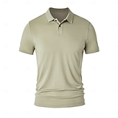 preiswerte Herren Elite Polo-Herren Polo Strick-Polopullover Formell Arbeit Umlegekragen Kurzarm Einfarbig Button-Down Frühling Wein Dunkelgrau Schwarz Weiß Hellgrün Khaki Polo
