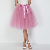 cheap Dresses-Retro Vintage 1950s Petticoat Hoop Skirt Under Skirt Tulle Skirt A-Line Women&#039;s Masquerade Party Evening Wear Cocktail Party Tea Party Adults&#039; Skirt