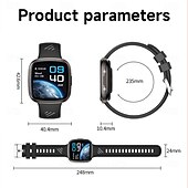 abordables Relojes inteligentes-696 HT31 Reloj inteligente 1.72 pulgada Smartwatch Reloj elegante Bluetooth Podómetro Recordatorio de Llamadas Seguimiento del Sueño Compatible con Android iOS Mujer Hombre Llamadas con Manos Libres