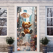 billiga Dörröverdrag-Rolig djur dansande dörrdekorationer dörröverdrag dörrgobeläng dörrgardin dekoration bakgrund inomhus/utomhus dörrbanner för främre dörr bondgård