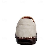 preiswerte Herrenpantoletten &amp; -slipper-Herren Slipper aus braunem Wildleder - atmungsaktive, ausgehöhlte Freizeitschuhe für Sommer und Arbeit