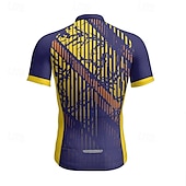 abordables Maillots pour hommes-Homme Maillot Velo Cyclisme Manche Courte Cyclisme Tee-shirt Maillot avec 3 poches arrière VTT Vélo tout terrain Respirable Séchage rapide Conception anatomique Mèche Rose foncé Pourpre foncé Rouge