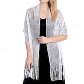 abordables enveloppes d&#039;invité de mariage-Écharpe Femme Élégant Sans manches Polyester Boléros de Mariage Avec Couleur unie Pour Soirée Printemps &amp; Été