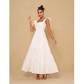 preiswerte Kleid-Retro Vintage Mittelalterlich Renaissance Midlänge Kleid Ausgestelltes Kleid Flattrige Ärmel Regentschaft inspiriert Damen Karneval Valentinstag Hochzeit Urlaub Alltagstauglich Erwachsene Kleid